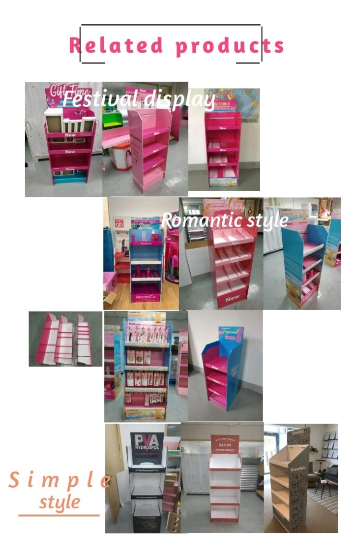 Paper Pop POS Retail Shelf Supermarkets Rack Cosmetic Cardboard Display Stand